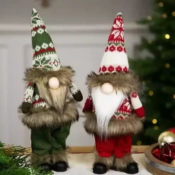 Clearance Standing Gnome with Knitted Christmas Outfit Christmas Decorations