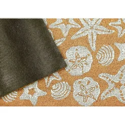 Kirklands Home Doormats|Starfish and Sand Dollars Coir Doormat