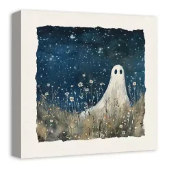 Hot Stargazing Ghost Canvas Art Print Halloween