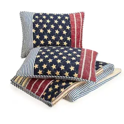 Kirklands Home Quilts|Stars and Striped Patch 3-pc. Full/Queen Quilt Set