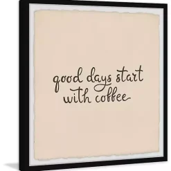 Kirklands Home Wall Quotes & Signs|Start with Coffee Framed Wall Plaque