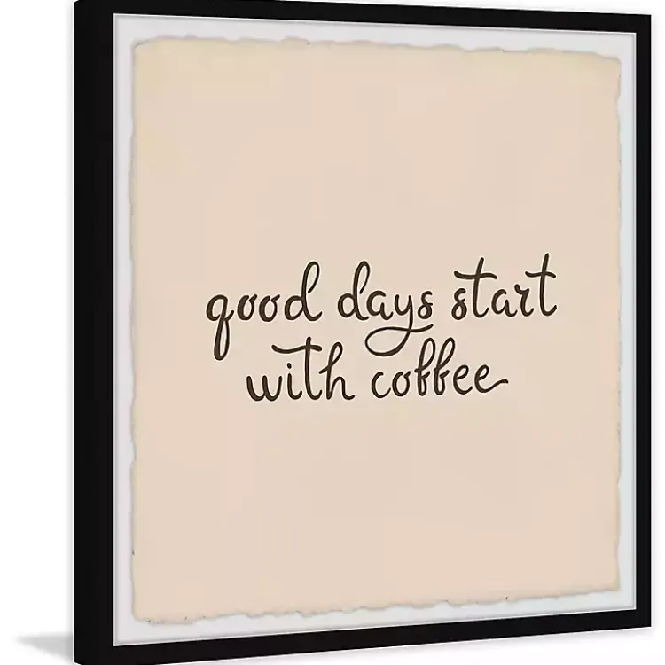 Kirklands Home Wall Quotes & Signs|Start with Coffee Framed Wall Plaque