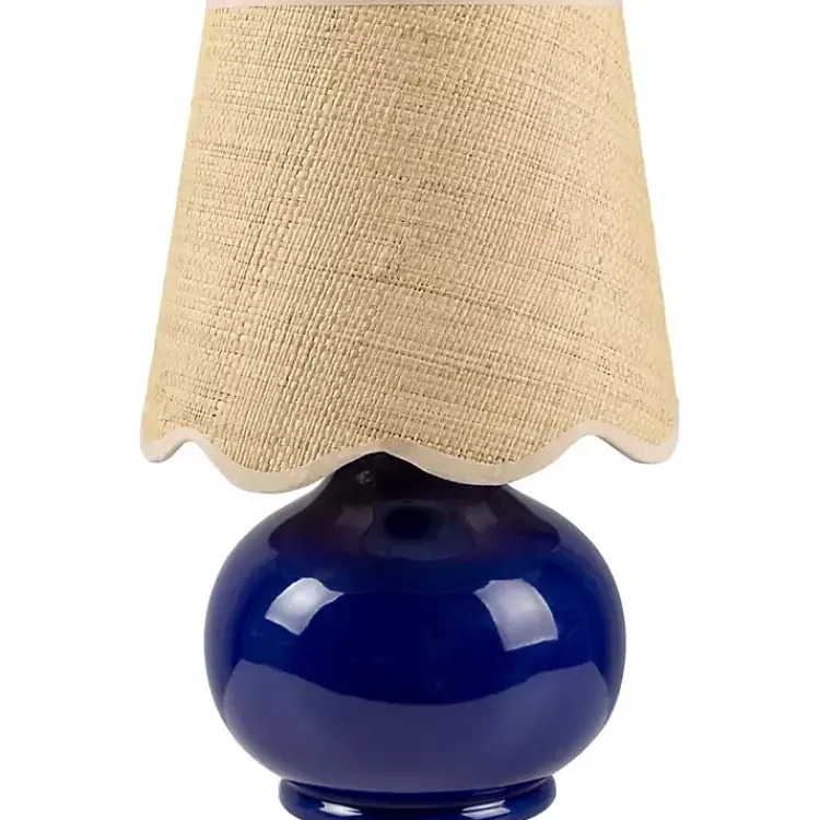 Kirklands Home Table Lamps|Stella Diminuta Table Lamp with Woven Shade Blue