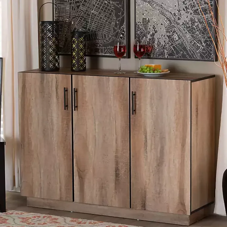 Kirklands Home Cabinets & Sideboards|Stella Contemporary Oak 3-Door Sideboard
