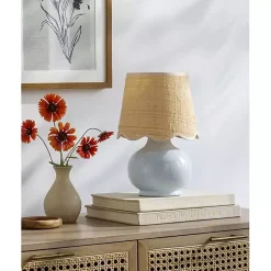Kirklands Home Table Lamps|Stella Light Diminuta Woven Shade Table Lamp Blue