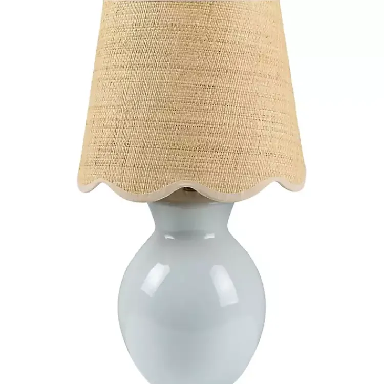 Kirklands Home Table Lamps|Stella Light Mini Table Lamp with Woven Shade Blue