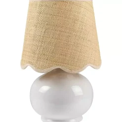Kirklands Home Table Lamps|Stella Diminuta Table Lamp with Woven Shade White
