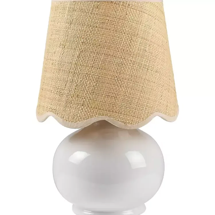 Kirklands Home Table Lamps|Stella Diminuta Table Lamp with Woven Shade White