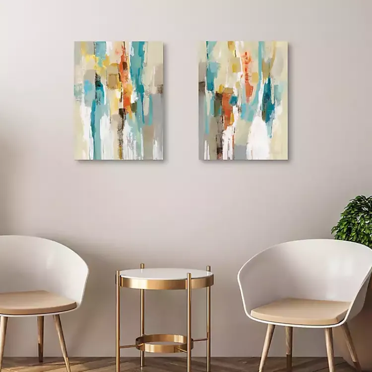 Kirklands Home Canvas Art|Steps on Sand I & II Canvas Art Prints, Set of 2 Multi