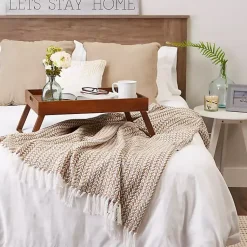 Hot Stone and White Arrowhead Throw Blankets & Throws