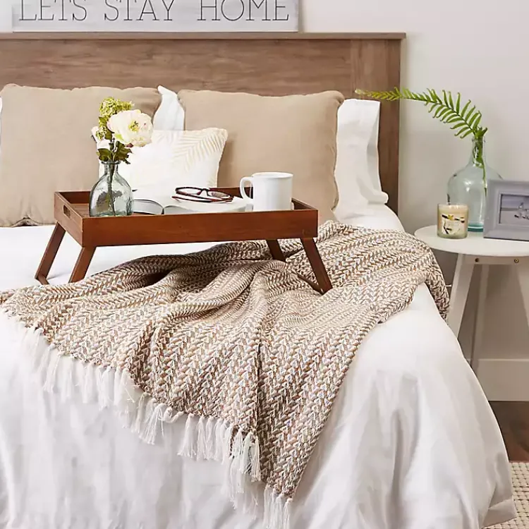 Hot Stone and White Arrowhead Throw Blankets & Throws