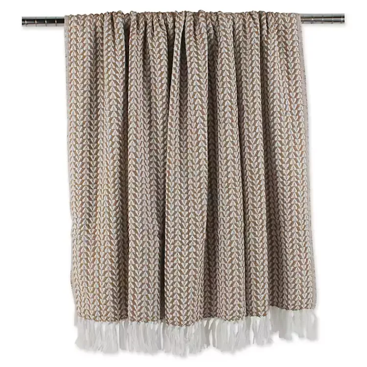 Hot Stone and White Arrowhead Throw Blankets & Throws