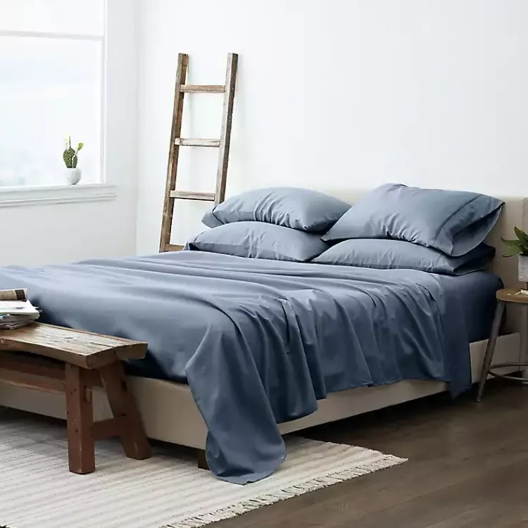 Kirklands Home Bed Sheets|Stone 4-pc. Twin Sheet Set Blue
