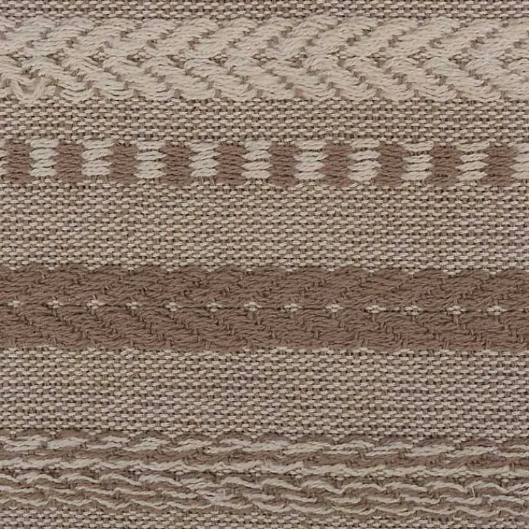 Kirklands Home Table Linens|Stone Braided Stripe Table Runner, 108 in. Brown