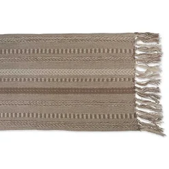 Kirklands Home Table Linens|Stone Braided Stripe Table Runner, 108 in. Brown