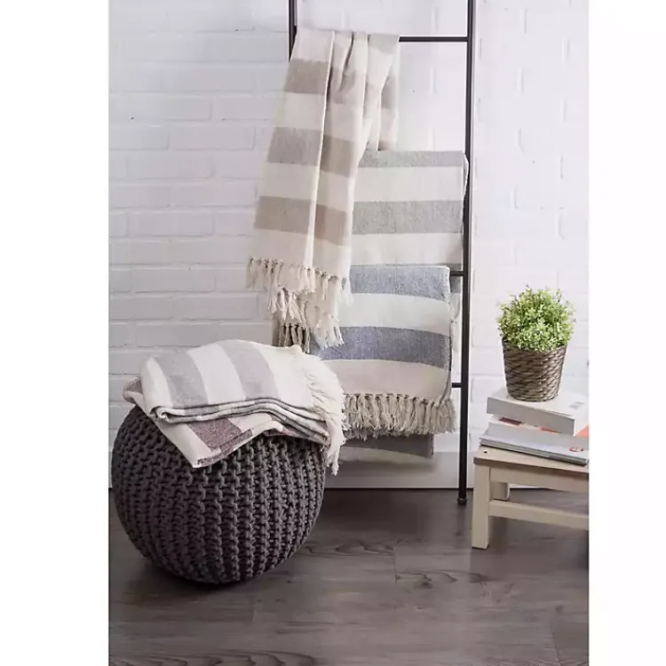 Sale Stone Cabana Stripe Throw Blankets & Throws