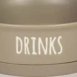 Kirklands Home Pet Dishes & Canisters|Stone Dinner & Drinks 2-pc. Pet Bowl Set, 8 in. Tan