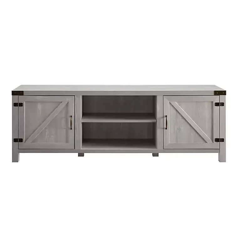 Kirklands Home Tv Stands & Media Consoles|Stone Barn Door TV Stand Gray