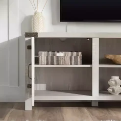 Kirklands Home Tv Stands & Media Consoles|Stone Barn Door TV Stand Gray