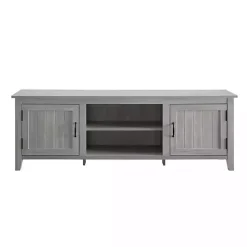 Kirklands Home Tv Stands & Media Consoles|Stone Grooved Door Modern Farmhouse TV Stand Gray