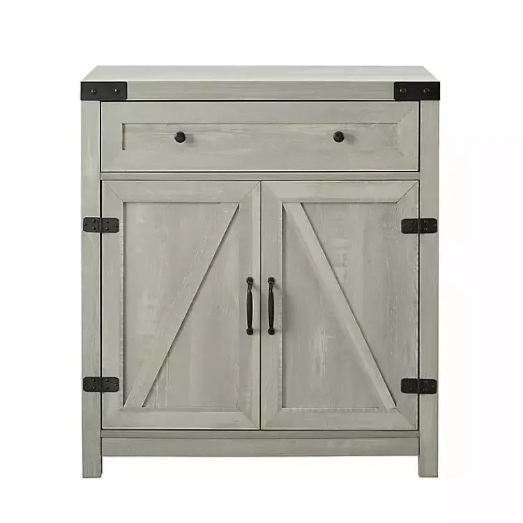 Kirklands Home Cabinets & Sideboards|Stone Rustic Barndoor Cabinet Gray