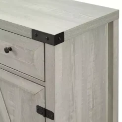 Kirklands Home Cabinets & Sideboards|Stone Rustic Barndoor Cabinet Gray