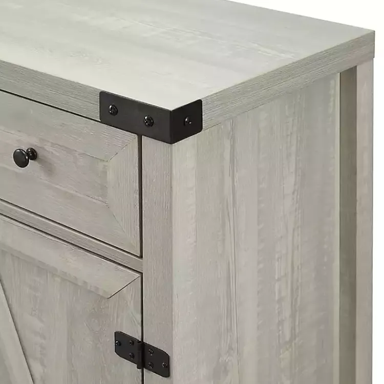 Kirklands Home Cabinets & Sideboards|Stone Rustic Barndoor Cabinet Gray