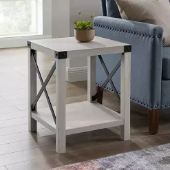 Kirklands Home Accent & End Tables|Stone Rustic Wood Accent Table Gray