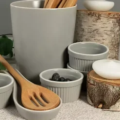 Kirklands Home Kitchen Accessories|Stone Katy 6-pc. Kitchen Accessories Set Gray