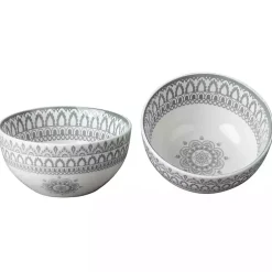 Kirklands Home Dinnerware|Stone Lila Patterned 12-pc. Dinnerware Set
