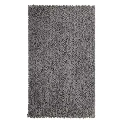 Kirklands Home Bathroom Rugs|Stone Lofty Pile Chenille Bath Mat, 34 in. Gray