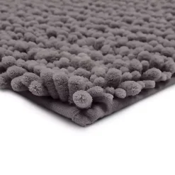 Kirklands Home Bathroom Rugs|Stone Lofty Pile Chenille Bath Mat, 34 in. Gray