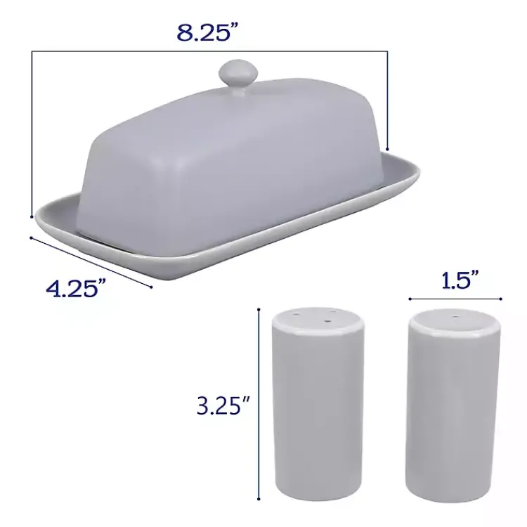 Kirklands Home Kitchen Accessories|Stone Stoneware 7-pc. Kitchen Accessories Set Gray