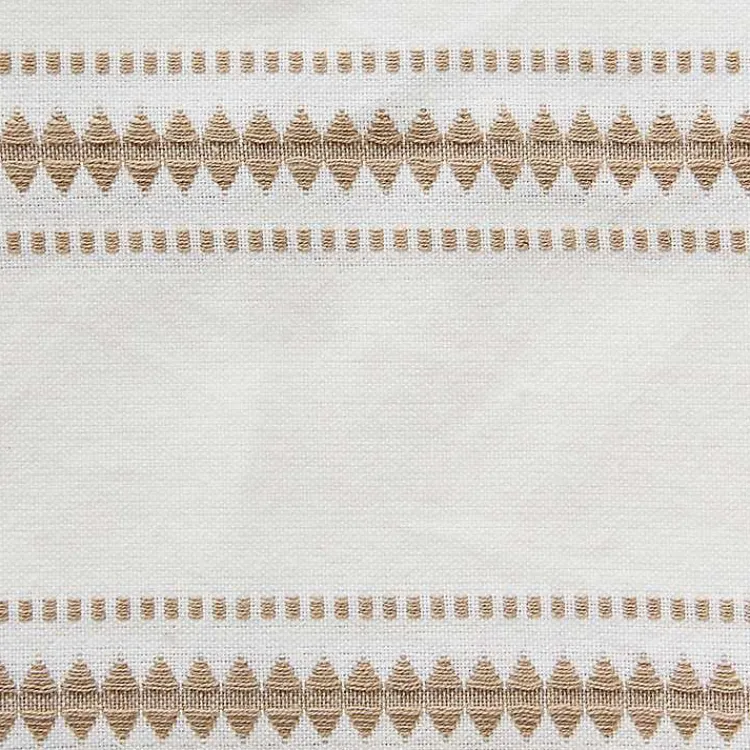 Kirklands Home Table Linens|Stone Zig Zag Dobby Stripe Runner Tan