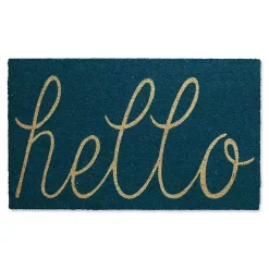 Kirklands Home Doormats|Storm Hello Doormat Blue