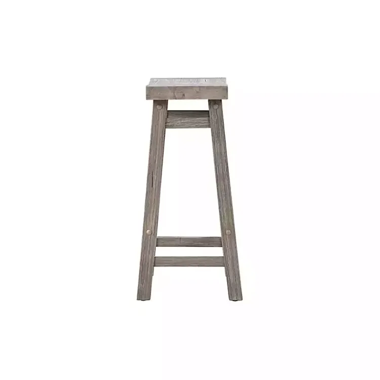 Kirklands Home Bar Stools & Counter Height Stools|Storm Sonoma Saddle Counter Stools, Set of 2 Gray