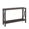 Kirklands Home Console Tables|Stormy Gray X Side Frame Console Table