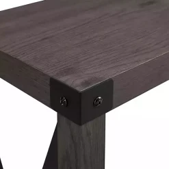 Kirklands Home Console Tables|Stormy Gray X Side Frame Console Table
