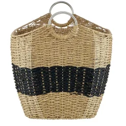 Sale Striped Natural Seagrass Basket Baskets & Boxes