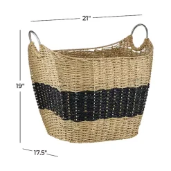 Sale Striped Natural Seagrass Basket Baskets & Boxes