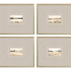 Kirklands Home Framed Art|Subtle Landscapes Framed Art Prints, Set of 4 Gray