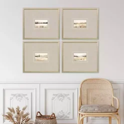 Kirklands Home Framed Art|Subtle Landscapes Framed Art Prints, Set of 4 Gray