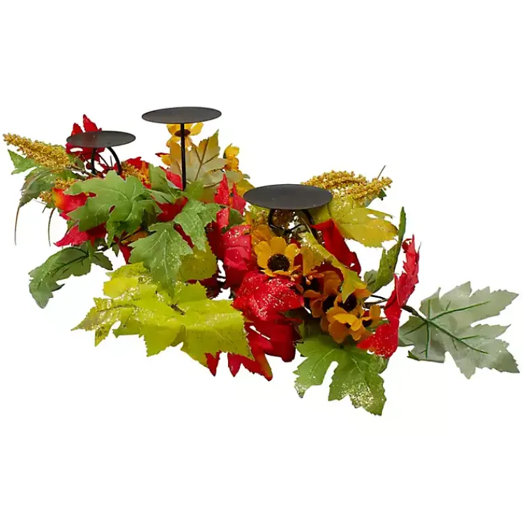 Sale Sunflower and Leaves Candle Centerpiece Fall