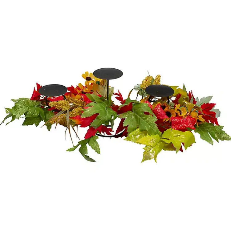 Sale Sunflower and Leaves Candle Centerpiece Fall