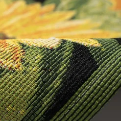 Kirklands Home Outdoor Rugs|Sunflower Blossoms Indoor/Outdoor Rug, 2x3