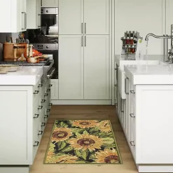 Kirklands Home Outdoor Rugs|Sunflower Blossoms Indoor/Outdoor Rug, 2x3