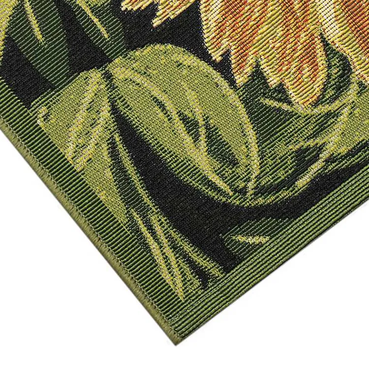 Kirklands Home Outdoor Rugs|Sunflower Blossoms Indoor/Outdoor Rug, 3x4