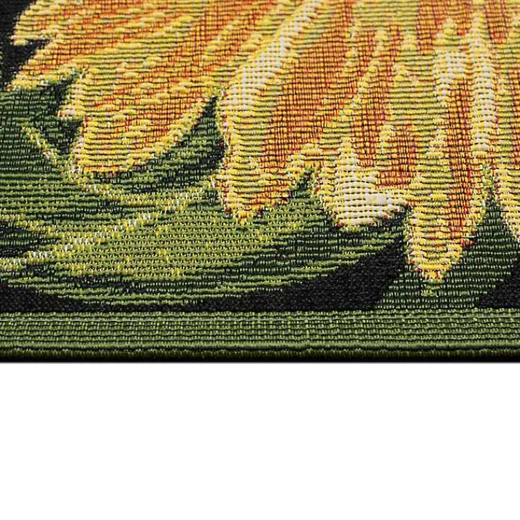 Kirklands Home Outdoor Rugs|Sunflower Blossoms Indoor/Outdoor Rug, 3x4