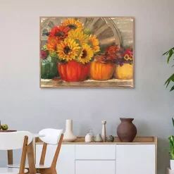 Sale Sunflower Still Life Framed Canvas Art Print Fall