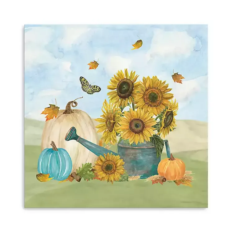 Outlet Sunflower Watering Can Canvas Art Print Fall